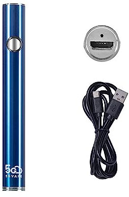 5GVAPE CBD Proheating EVOD EGO Electronic Cigarette Battery,3 Various Voltages(2.7V,3.4V,4.0V),USB Rechargeable Grade-A 350mAh,Fit for all 510 Thread CBD atomizers,No Nicotine No E Liquid (Blue)
