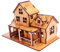 Toyvian Modèle 3D De Puzzle en Bois - Petite Maison Bricolage Artisanal à Monter - Maquette D'ornement pour Suite Bambou Enfant Pupitre