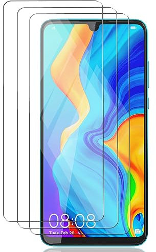 Zerrshoo Verre Trempé pour Huawei P30 Lite Protection d'écran. 3 Pièces, Huawei P30 Lite Verre Trempé, Protection d'écran pour Huawei P30 Lite. 9H Anti-Rayures, HD. pour Huawei P30 Lite Protecteur