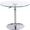 GArcan Table Ronde en Verre à Hauteur Réglable - Table de Bar, Basse en Verre Trempé, Relevable (Taille: 60cm, Couleur: Transparent)