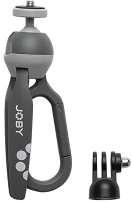 JOBY HandyPod Clip Action Mini Tripod with Carabiner for Action Camera, compatible with GoPro Range, HERO12, Insta360, Compact Camera SONY ZV-1 II (JB01838-BWW)