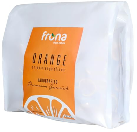 Frona Dried Orange Slices – 400+ Slices, 100% Natural Citrus Cocktail Garnish, 1kg Pack, Gin & Tonic, Sangria, Mulled Wine, Cake Decoration, Wreaths, Teas Premium Eco-Friendly Vegan Botanicals