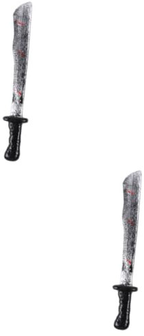 Toyvian Juguete 2 Piezas De Plástico para Cuchillos Maldita Modelo Pirata Aterrador Accesorio De Carnicero Utilería De Terror Sangriento El Plastico Maquillaje Paseo Juguetes