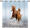 ANHOPE Tier Pferd Stute Pony Blickdichte Gardinen mit Ösen Thermo Vorhänge Blackout Curtain Weich Verdunklungsvorhänge Wohnzimmer Schlafzimmer Vorhang 2er Set H 160 x B 117 cm