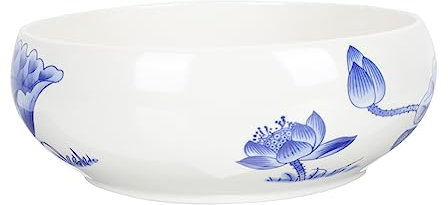 BESPORTBLE Macetero De Porcelana Azul y Blanca Estilo Retro Centro De Mesa Jardinera Vertical Florero Pequeño Soporte Interior Cerámica Complementos para La Ceremonia del Té