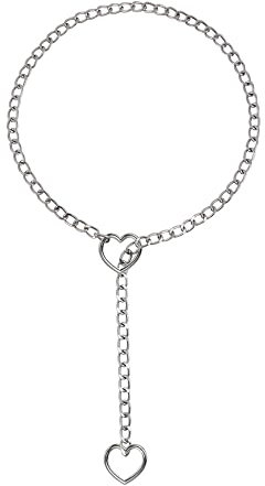 Eigso Frauen Herz Lariat Y Halskette Unisex Vintage Heats Oval Ring Kette Choker Kragen für Frau Mann