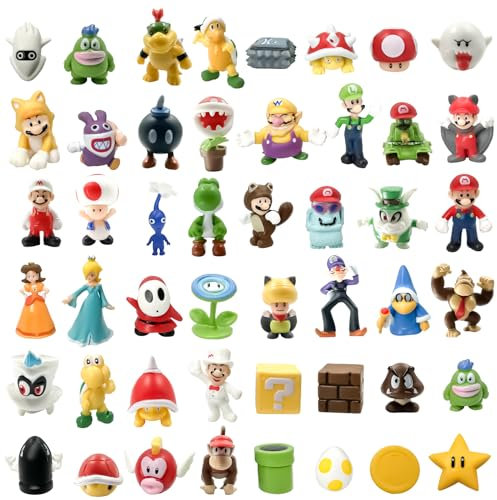 48pcs Figuren, Cartoon Tortendeko, Kuchen Deko, PIIMNT Cartoon Figuren Tortendeko Cartoon Tortenfiguren Cake Topper Geburtstag Cartoon Deko Kindergeburtstag Party Kuchen Deko