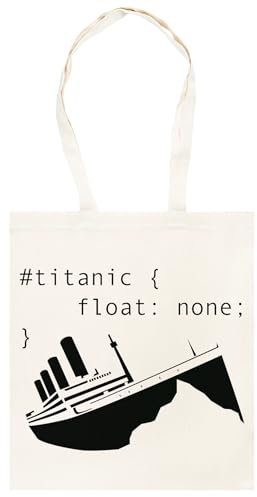 Udaytee Titanic Programming Float Beigefarbene Unisex-Einkaufstasche Aus Baumwolle