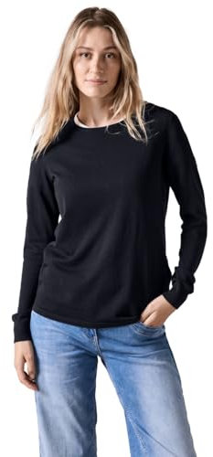 Cecil B302754 Maglione a Maglia fine, Universal Blue, S Donna