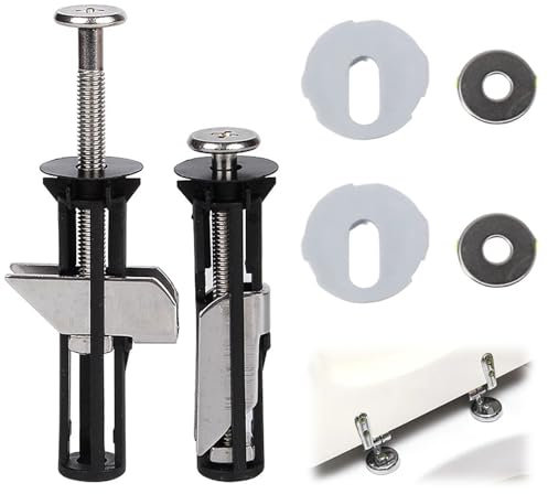 2 Pcs Universal Toilet Seat Bolts and Screws, Stainless Steel Toilet Seat Fixings for Top Lid Hinges, Easy Install Replacement Toilet Seat Fitting Kit