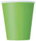 Unique 31426EU - Plastic Free Paper Cups - 266 ml - Lime Green Colour - 14 Count (Pack of 1)