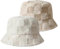 JAWSEU 2pcs Bucket Hat Winter Kunstpelz Fischerhut Damen Fell Wintermütze Wolle Anglerhut Warmer Fischermütze Lässiger Winter Flauschiger Warmer Hut Fischerhut Bucket Hat Winter Wärmer Eimer Hut