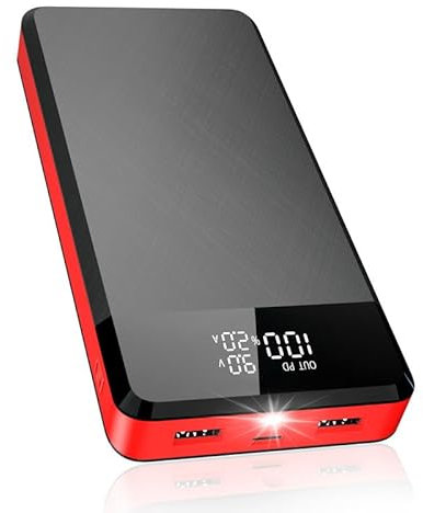 Power Bank 30000mAh, Power Pack with Led Display And Flashlight, Fast Charging Qc 22.5w & Usb C Pd 18w,Water Proof Portable Powerbank 3 Inputs And 3 Outputs for Mobile Phones, Tablets