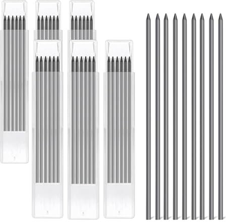 RNXSIB 56 Stück Bleistift Ersatzminen,Tischler Bleistift Ersatzminen, Zimmermannsbleistift, Bleistift Ersatz, Minen Bleistiftminen, Solide Tieflochmarker Konstruktion Bleistift Ersatz