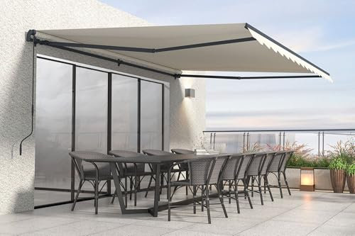 Cazeboo Beige Einteilige Markise Vecchio 4m x 3m