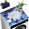 Housse Machine a Laver Tapis dessus Lave Linge 60x60cm Couverture Protection Machine a Laver Tapis Couvre Seche Linge Impermeable Antidérapant pour Buanderie Plan de (Pierre A)