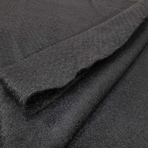 Compressed Fleece Wadding Black Soft Lightweight Sewing Quilting Crafting by The Metre 35cm Wide Heat Insulation Material for Gloves Mats Patchwork Bags (3 Metre)