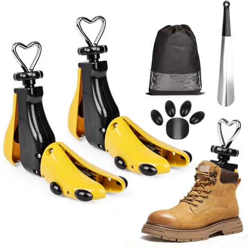 Ouligelonn 2 Pieces Shoe Stretcher Boot Stretcher, Adjustable Width and Length Shoe Expander Shoe Widener Stretcher Women Men,For women size 6-11, men's 5-9.5