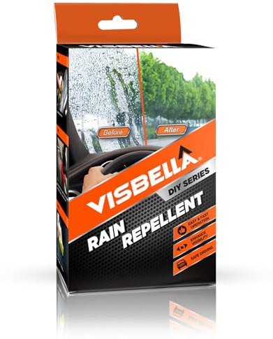 Visbella Idrorepellente con panno per la pulizia, detergente per vetri, liquido lavavetri, tergicristallo idrorepellente per parabrezza, finestre, specchi, occhiali, massima visibilità e sicurezza