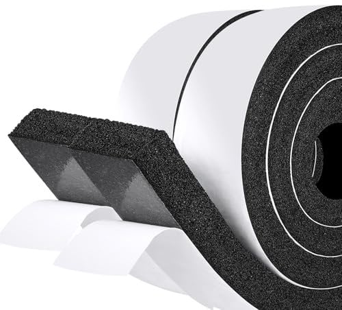 fowong Open Cell Soft Foam Tape - 50mm Width x 25mm Thickness x 2m Length (2 Strips),Black Insulation Foam - Ideal for Door, Window, Car & Electronics Seals, DIY Projects