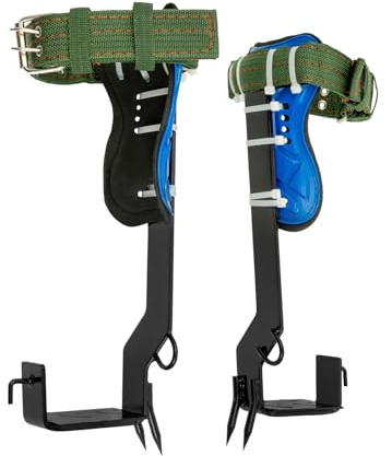 Crampones, equipo de escalada de árboles, juego de picos de escalada de árboles, con correa para el pie + correa para el tobillo, capacidad de carga de 100 kg, para cazadores, productores agrícolas,