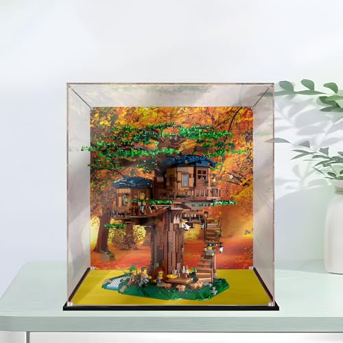 Vetrina in acrilico, compatibile con modello Le-Go 21318 Tree House, trasparente, antipolvere (solo scatola) (StyleB)