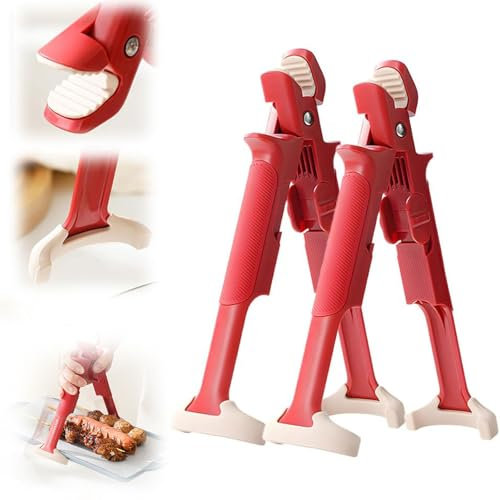 Multi-Purpose Anti-Scald Bowl Holder Clip – Double-Headed Kitchen Tongs for Bowls & Plates, Silicone Grip, Ergonomic Handle, Secure & Slip-Proof, Compact for Microwave/Oven/Steame (2PCS)