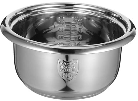 Warmhm Rice Cooker Pot Replacement Bowl Nonstick Stainless Steel Liner Rice Cooker Inner Pot Fit