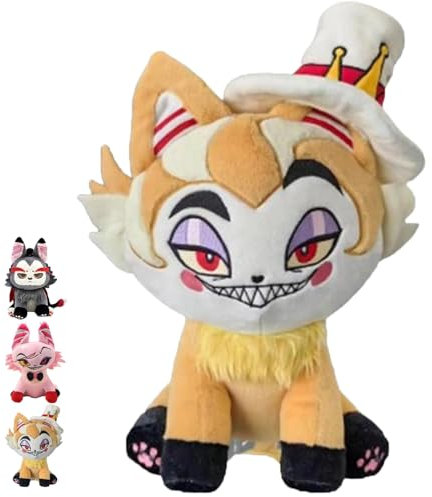 XIAOYIYI Hazbin Hotel-Plüschtier, New Husk Plush, Cartoon Anime Charakter Katze Gefülltes Weiches Plüschtier, Süße Ausgestopfte Hoteltiere, Gemütliche Heimdekoration, für Kinder und Erwachsene