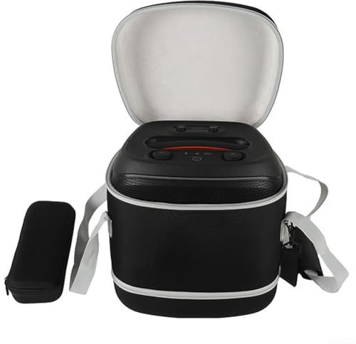 EVA Storage Bag For JBL-Partybox-Encore 2 Microphone Accessories Storage Tote Bag Travel Protevctive Cover With Shoulder Strap(black gray)
