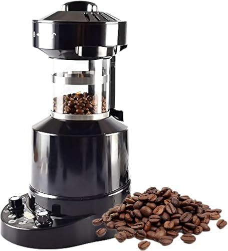 ZJGFCB Professional Electric Coffee Bean Roaster Automatic Air Coffee Roasting Machine with Timer Adjustable Wind Speed Cold/Hot Air Adjustment for Cafe Shop Restaurant Home Office