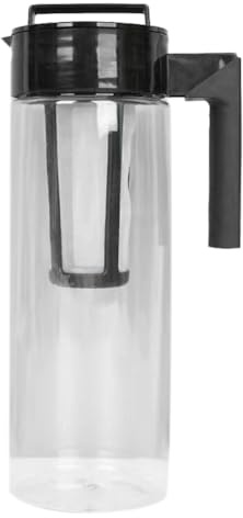 Pqahffowr Large Capacity Cold Brew Coffee Pot Cold Tea Pot with Filter Household Plastic Ice Coffee Pot, Easy to Use A