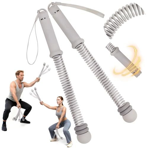 OTRC Weighted Battle Rope Ohne Seil - Verstellbare Battle Ropes für Zuhause, leises Seilloses Battle Rope mit Silikon Griff für Ganzkörperstraffung, Fettverbrennung,Krafttraining