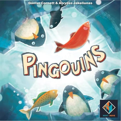 Pinguine – Neue Edition | Familien- und strategisches Gesellschaftsspiel | 2 bis 4 Spieler | Neue illustrierte Version des Klassikers | schnelles und lustiges Spiel ab 8 Jahren