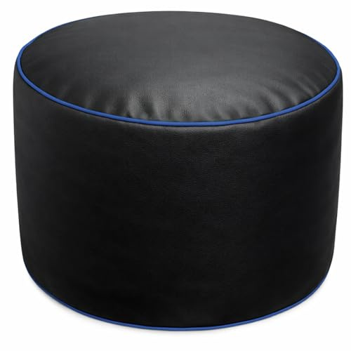 bananair - Gaming Fußhocker aus Schaumstoff - Sitzhocker zum Ausruhen der Beine - Leicht und stabil - Design aus Kunstleder - Ideal für Sofa, Sessel & Gaming-Setup (30 × 55 cm, Blau)