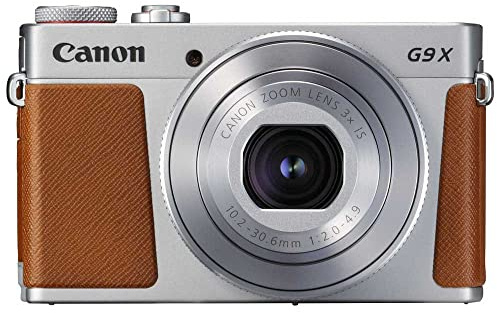 Canon PowerShot G9 X Mark II Kompaktkamera (20,1 MP, 7,5cm (3 Zoll) Display, DIGIC 7, optischer Bildstabilisator, Full-HD, WLAN, NFC, Bluetooth, Blendenautomatik; Zeitautomatik, 1080p), Silber