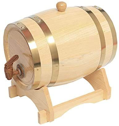 Tonneau en bois de chêne pour stockage ou vieillissement de vins et liqueurs 1,5 L-20 L 5L blanc