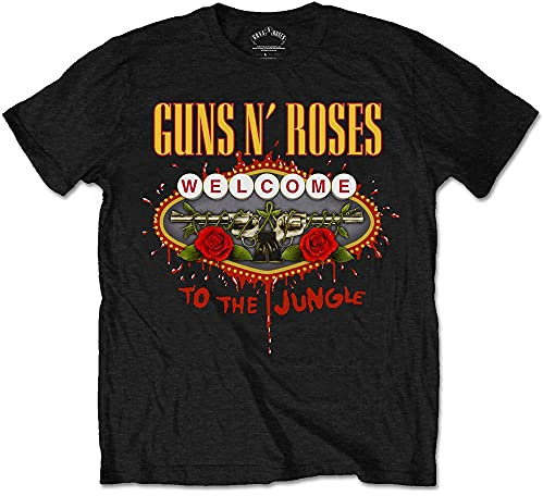 Rockoff Trade Herren Guns N' Roses Welcome to The Jungle T-Shirt, Schwarz, XL