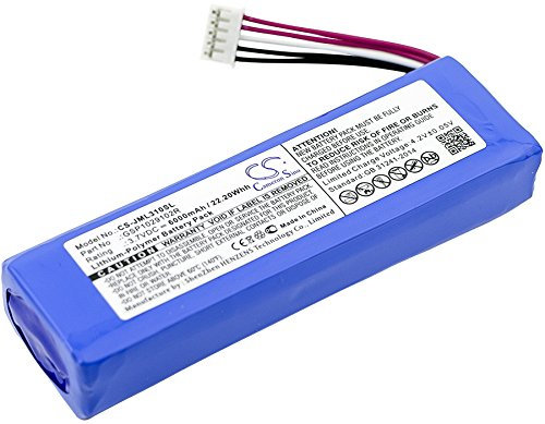 CS-JML310SL Battery 6000mAh compatible with [JBL] Charge 2, Charge 2 Plus, 2+, 3 2015, 3 2015 Version replaces GSP1029102R, P763098