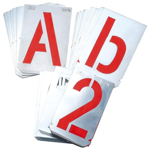 Dönges Signierschablonensatz, 0-9, 10 tlg., Schriftgröße 50 mm (Signierschablone Schablonen)