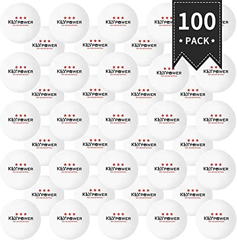 ENG 100 Stück K40+ Tischtennisbälle - Professionelle 3-Sterne-Bälle aus ABS-Harz für Übungen, Training, Tischtennis-Club, Amateure, Spiele, Erwachsene und Kinder, Weiß