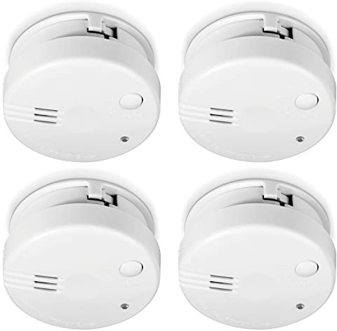 Alecto SA-100 4-Pack - Mini-Rauchmelder mit 5-Jahres-Batterie, 4 Stück, weiß