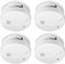 Alecto SA-100 4-Pack - Mini-Rauchmelder mit 5-Jahres-Batterie, 4 Stück, weiß