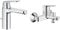 GROHE Eurosmart Cosmopolitan | Badarmatur - Einhand-Waschtischbatterie, mit Mengenbegrenzung | M-Size | chrom | 23325000 & BauEdge | Badarmatur - Einhand-Wannenbatterie | chrom | 23334000