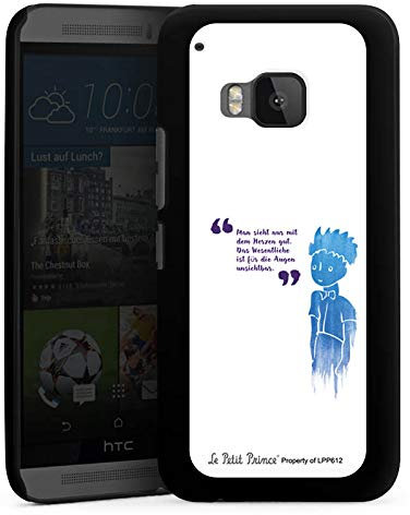 Hard Case kompatibel mit HTC One M9 Schutzhülle schwarz Smartphone Backcover Kinderbuch Der Kleine Prinz Offizielles Lizenzprodukt
