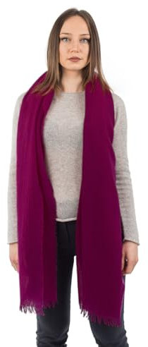 Dalle Piane Cashmere - Pashmina aus 100% Kaschmir - Made in Italy - für Frau, Farbe: Fuxia, Einheitsgröße