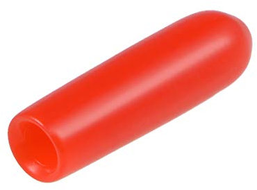 sourcing map 200pcs Caoutchouc Embouts 1/8(3mm) ID Vinyle Rond Terminal Capuchon Housse Vis Filetage Protections Rouges