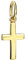 JEVELION Tauf-Kreuz 333 Gold Kreuz-Anhänger Gold-Kreuz für Damen, Herren und Kinder Ketten-Anhänger 8 Karat
