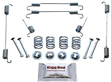 Bigg Red - Rear Drum Brake Shoe Fitting Kit - Compatible with C3 II, DS3, Xsara Estate, Dokker, Primera Estate, 207, 406, Captur, Kangoo, Zoe