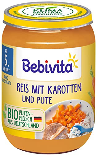 Bebivita Menüs ab dem 5. Monat Gemüse und Pute mit Reis
